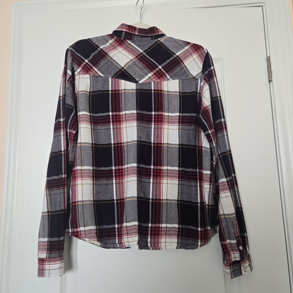 Thread & Supply Womens Flannel Plaid Pearl Snap Button-up Shirt Size M - Picture 2 of 13